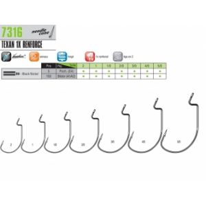 Vmc HAMECON TEXAN TEXAN 1X RENFORCE 7316 N&ordm;3/0 - 5 hame&ccedil;ons
