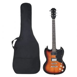 VidaXL Guitare électrique pour débutants et sac marron et noir 4/4 39