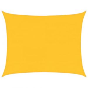VidaXL Voile d'ombrage 160 g/m² rectangulaire Jaune 6x7 m PEHD, Voile de Soleil, Voile d’ombrage, Store de Patio, Voile de Pare-Soleil