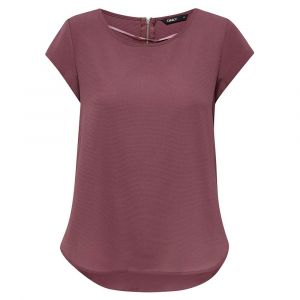 Image de Only T-shirt Uni &agrave; Manches Courtes Vic 38 Rose Brown