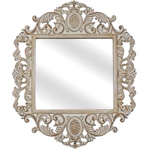 Romimex Miroir Mural en résine Naturelle 37 x 31 x 2 cm