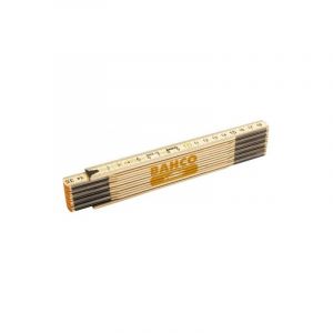Bahco Mètre pliant en bois, 12 sections, dimensions métriques, 2 m