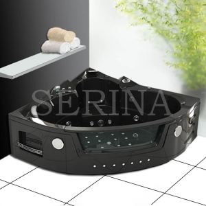 Image de Serina Jasmine Pack Luxe - Baignoire balnéo d'angle avec radio FM (300 Litres)