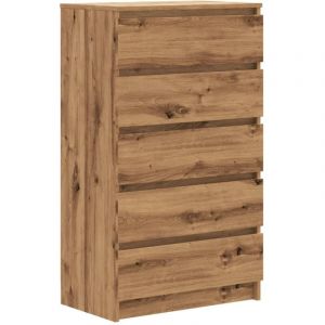 VidaXL Commode Chêne Artisanal 60x36x103 Cm Bois D'ingénierie