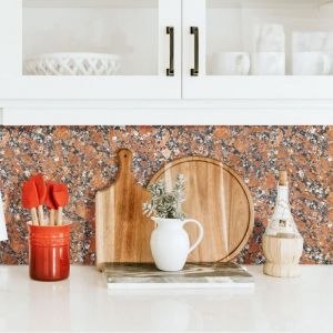 Stickerdecofr - Cr&eacute;dence Adh&eacute;sive Granit Porrino 100 x 60 cm