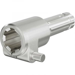 wiltec Manchon Prise de force Cardan 140mm Logement pour arbre cannelé 1 3/8' 6D Sortie 1 1/8' 6D Tracteur