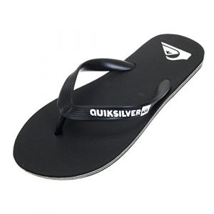 Quiksilver Molokai-Flip-Flops for Men, Chaussures de Plage & Piscine Homme, Noir (Black/Black/White Xkkw), 44 EU