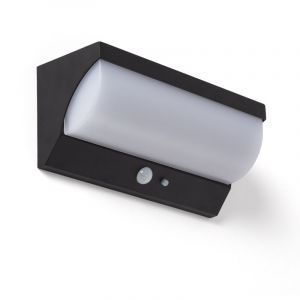 Applique Murale Extérieure Solaire led 5W Aluminium avec Détecteur de Mouvement Goran Noir