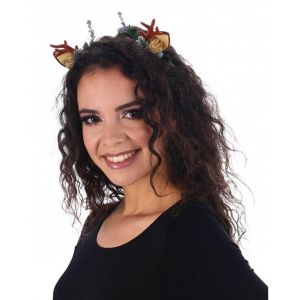 Ruedelafete Serre-tête Cornes de cerf, Brun/Vert