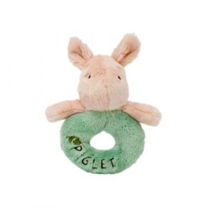 PETIT POUCE Anneau hochet en peluche Porcinet La For&ecirc;t des r&ecirc;ves bleus Disney Winnie L'ourson