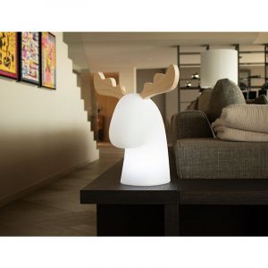 Lampe Renne d'extérieur/intérieur MOOVERE H44cm Solaire+Batterie Rechargeable Télécommande LED/RGB