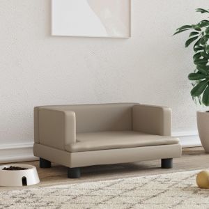 VidaXL Lit Pour Chien Cappuccino 60x40x30 Cm Similicuir