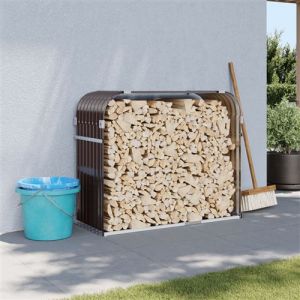 VidaXL Porte-bûches marron 120x45x100 cm acier galvanisé