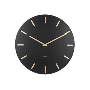 Present time Horloge en métal Charme 45 cm Noir - Noir