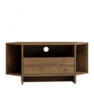 DRAWER Meuble tv d'angle 1 porte en bois L95,7cm - Bois foncé - Cano