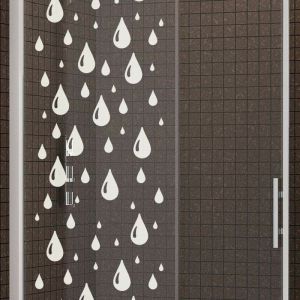 Image de Film Fenêtre Anti Regard Occultant - DOUCE PLUIE - Stickers Autocollant Brise-Vue pour Vitre & Porte de Douche - 120x35cm