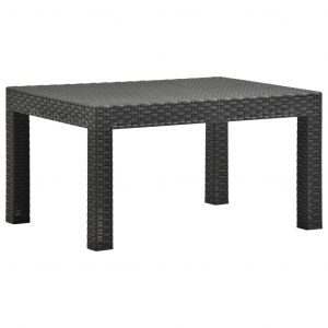 VidaXL Table de jardin Anthracite 58x58x41 cm PP