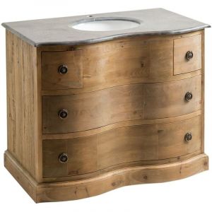 Image de Made In Meubles - Meuble sous vasque en bois recyclé Mia