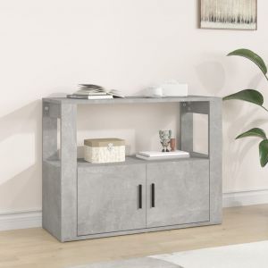 Image de VidaXL Buffet Gris béton 80x30x60 cm Bois d'ingénierie