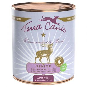 Terra Canis 6x800g Senior sans céréales poulet, concombre - Pâtée pour chien