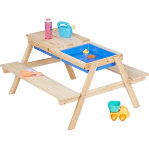 Relaxdays Table de Pique-Nique, pour Votre Enfant, Cuisine extérieure, H x L x P : 50 x 89 x 86 cm, Jardin, Nature