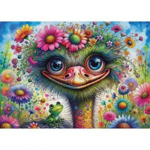 Puzzle 1000 pièces : AUTRUCHE ET AMI