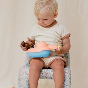 Le sous-marin de bain petit ours brun, made in france en matière recyclée, pêche