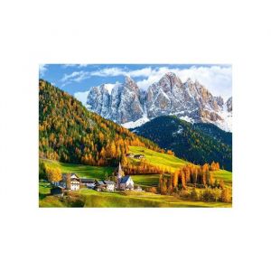 Puzzle adulte dolomites montagne d'italie - 2000 pieces - set puzzle collection paysage et 1 carte offerte
