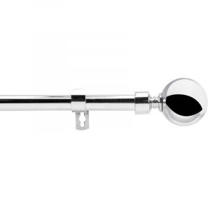 Kit de tringle à rideaux extensible chromé L210 /L380 cm