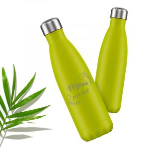 Gourde personnalisable avec gravure laser pour prenom, message, logo… Gourde isotherme 750 ml en Acier Inoxydable [ Gourde sport ]