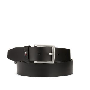 Tommy Hilfiger Ceinture cuir New Denton Noir - Taille 85 cm