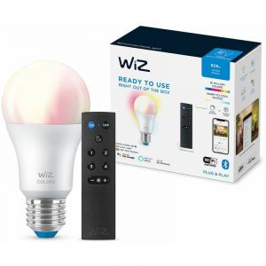 WIZ Lampe à led intelligente A60 lumière blanche et colorée E27 8W avec télécommande