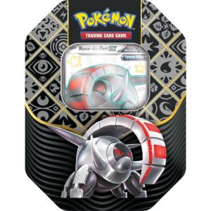 JCC Pok&eacute;mon: Bo&icirc;te &Eacute;carlate et Violet &ndash; Destin&eacute;es de Paldea &ndash; Roue-de-Fer-ex (1 carte brillante et 4 boosters)