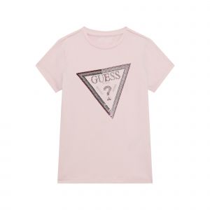 T-Shirt À Sequins Logo Triangulaire