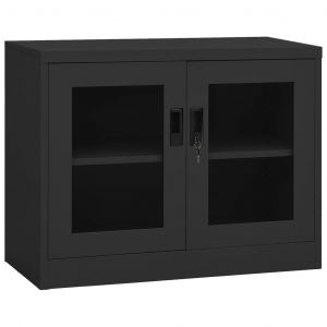 VidaXL Armoire de bureau Anthracite 90x40x70 cm Acier