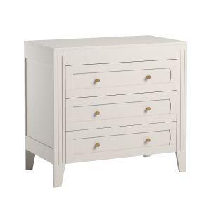 VOX Commode 3 tiroirs Milenne - Blanc