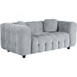 Habitat et Jardin Canapé droit en tissu chenille "Vendome" - 2 places - Gris