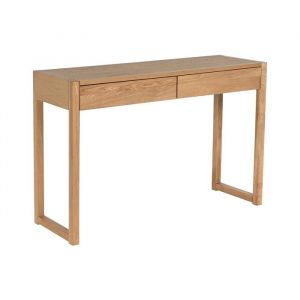Console bureau placage ch&ecirc;ne - Coloris : Naturel - NELIZAR