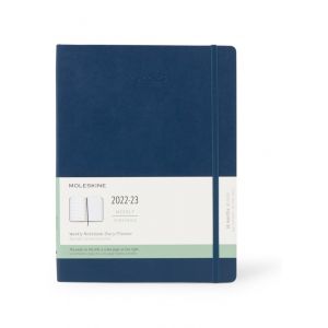 Image de Moleskine Agenda scolaire 2022-2023 Semainier très grand format Souple Bleu Saphir