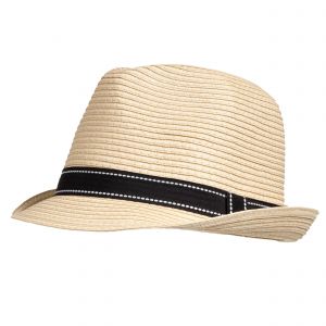 Isotoner Chapeau trilby noir surpiqu&eacute; femme