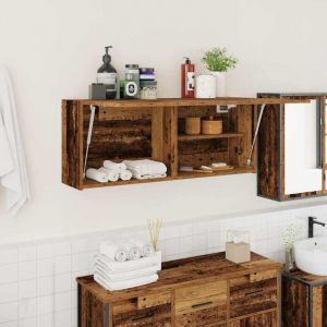 VidaXL Armoire murale de bain vieux bois 100x25x40cm bois d'ing&eacute;nierie