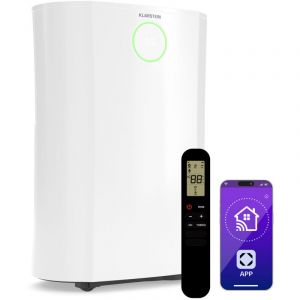 Klarstein DryFy ProConnect 16L D&eacute;shumidificateur Smart 16 L/jour 24 m&sup2; WiFi Minuteur 24h Blanc