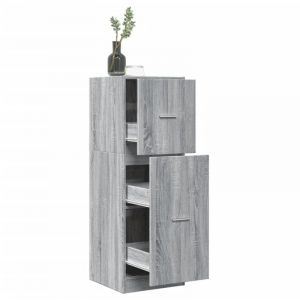 VidaXL Armoire apothicaire sonoma gris 40x41x118 cm bois d ing&eacute;nierie