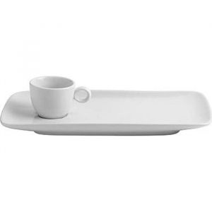 Visiodirect Lot de 6 assiettes café et thé gourmand - 28 x 14,5 cm