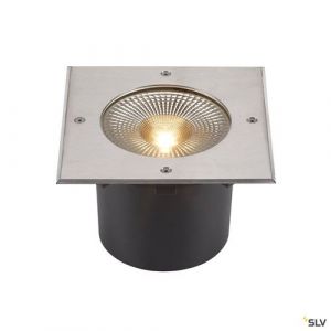 SLV Encastr&eacute; de sol ext&eacute;rieur, carr&eacute;, inox, LED ROCCI 200, 16W, 3000K, IP65/IP67