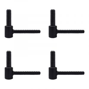 Store Menuiserie - 4 Gond à Scellement Chimique, Acier, L.130, pour Volet Battant, Noir, Lot de 4