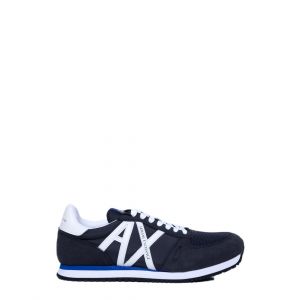 Image de Armani Exchange Micro Suede Multicolor Sneakers, Basket Homme, Navy Optic White, 42 EU