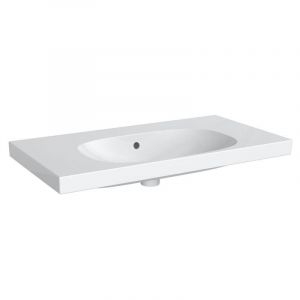 Geberit Keramag Acanto Lave-mains 500624, sans trou pour robinet, avec trop-plein, 900x480mm, Coloris: Blanc - 500.624.01.2