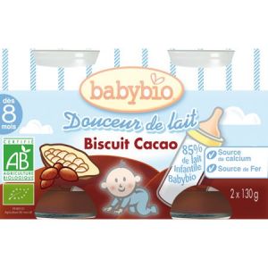 Image de BabyBio Douceur de Lait : Biscuit cacao 2 x 130g - dès 8 mois