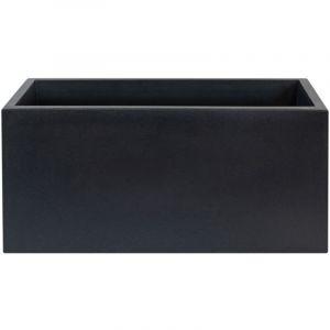 Pot de fleur 80x40cm en polyéthylène anthracite Wellhome Diempi